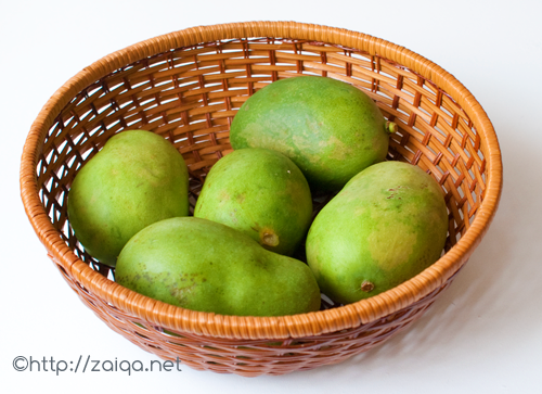 Unripe green mangoes ~ Kairi